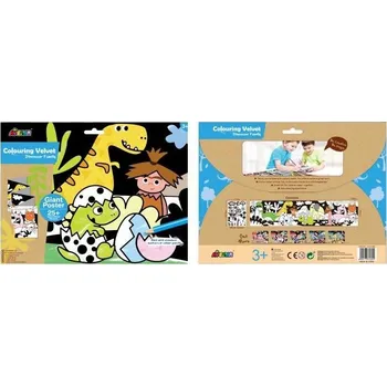 Dětské zboží Avenir Sametové omalovánky MAXI - Dinosauři 126 x 29 cm