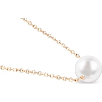Řetízek biju Řetízek z chirurgické oceli, pozlacený 14k s přívěskem bílá perla 3001826