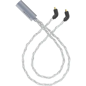 Příslušenství pro sluchátka Dekoni Audio Ensemble Post-Split MMCX IEM Silver Braided Kabel pro sluchátka
