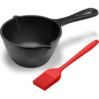 Hrnec Perfect Home Litinový rendlík 0,5L + silikonová mašlovačka, 16646