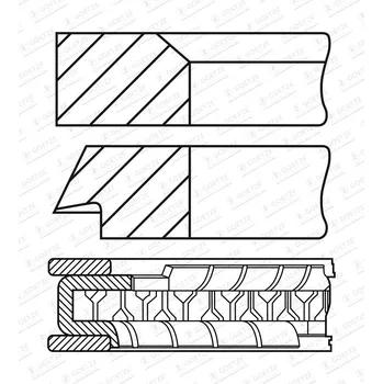 Motor automobilu Sada pístních kroužků GOETZE ENGINE 08-446000-00