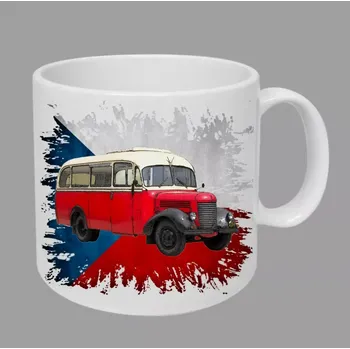 Moon River Praga RND hrnek s autobusem vlajka obsah 330 ml (hrneček autobus)