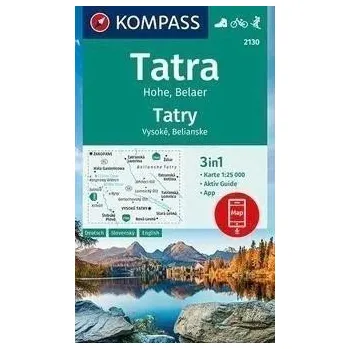 Vysoké Tatry, Belaer, Tatry, Vysoké, Belianske 1:25 000 / turistická mapa 2130