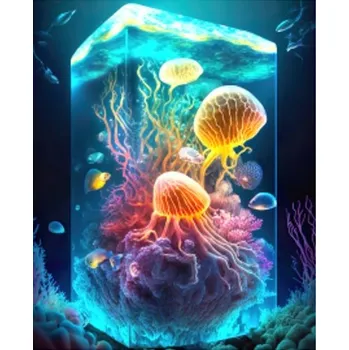 Puzzle Dřevěné puzzle/Jellyfish World A3