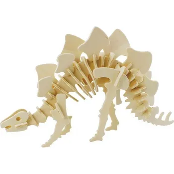 3D puzzle JRK Kladno Dřevěné 3D puzzle - Stegosaurus 3 dílky