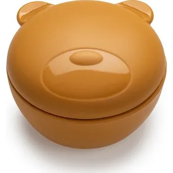 Svačinový box Silikonová krabička na svačinu s víčkem Medvěd - 350 ml