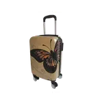 DZL Cestovní skořepinový kufr Motýl zlatý, různé velikosti Velikost: 60l