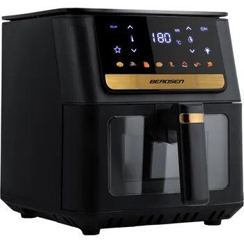 Domácí spotřebič Berdsen BD-655 Horkovzdušná fritéza 6,5 l, 1700 W, černo-zlatá