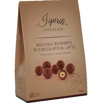 ISPIRITI Lískové ořechy v mléčné čokoládě 120g