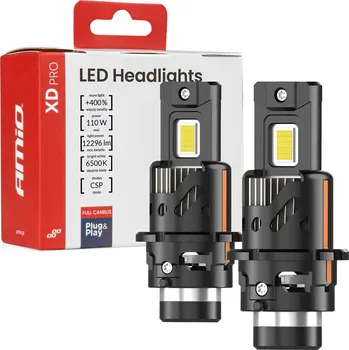 Autožárovka LED výbojky D2S AMIO LED XD PRO Series CAN-BUS, bílé 6500K | 12000 LM, 2 ks (04680)