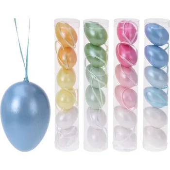 Velikonoční dekorace Vajíčka velikonoční 6 ks 5,3 cm