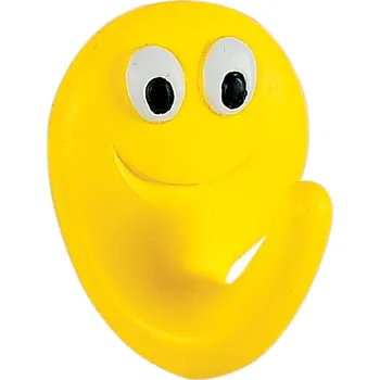 Držák na ručník SPIRELLA Spirella dětský háček SMILE, žlutý, polyresin, samolepící, 40 x 50 mm, 10.06762