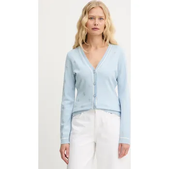 Dámský svetr Guess kardigan ženský z viskózy W6GR18.Z0605 modrá 55X, vel. M