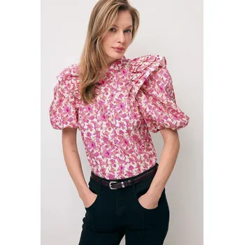 Dámská halenka Bavlněná halenka Bizuu CASSANDRA CASSANDRA.MULTIKOLOR růžová 03A, vel. 40
