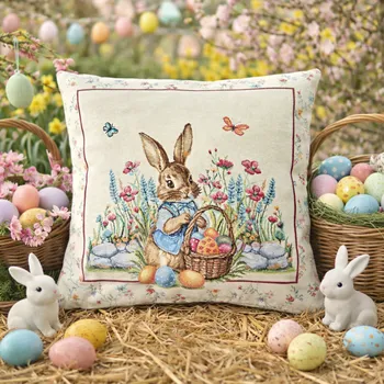 Povlak na polštářek Gobelínový povlak Velikonoční zajíček