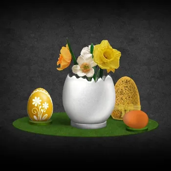 Vánoční ozdoba 3D velikonoční dekorace sestava vajec, 400 × 250 cm, nesvětelné, interiér