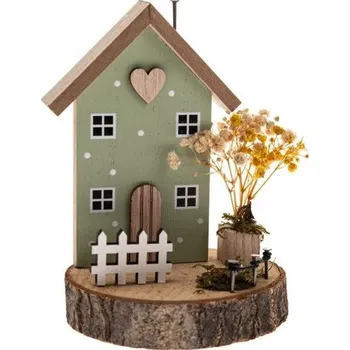 Party dekorace Dřevěná dekorace Domek 13cm