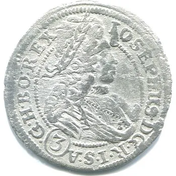 Josef I. 3 Kreuzer 1709 / FN. Breslau. Ag.