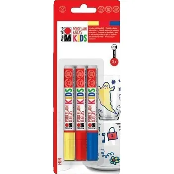 Kancelář Marabu KiDS sada popisovačů na sklo a porcelán 3 ks