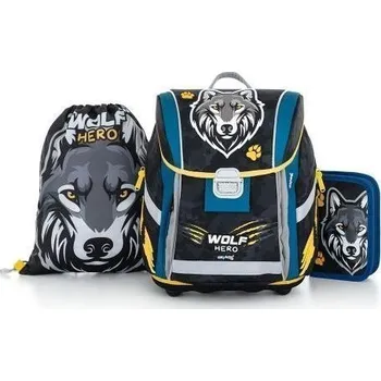 Školní batoh Oxybag Set 3dílný PREMIUM Vlk