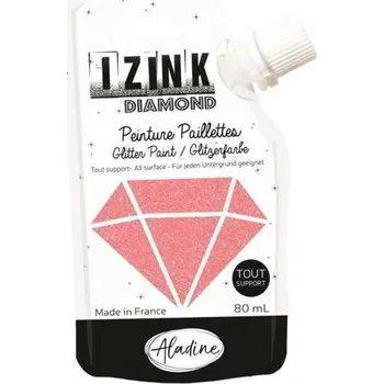 Výtvárné potřeby Diamantová barva IZINK Diamond - korálová, 80 ml