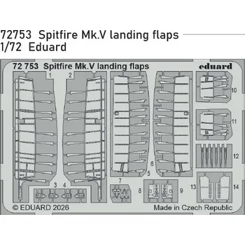 Plastikový model Eduard 1/72 Spitfire Mk.V landing flaps (EDUARD)