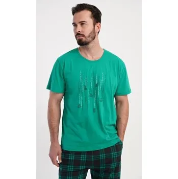 Pánské pyžamo Pánské pyžamo šortky Tetris modrá L