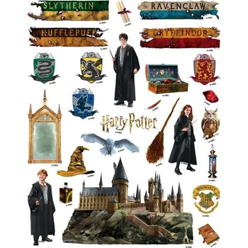 Party dekorace Mini nálepka Harry Potter Bradavický hrad