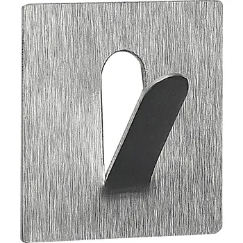 Držák na ručník SPIRELLA Spirella hranatý háček na ručníky PUNZO - Square, nerezová ocel, samolepící, 45 x 45 mm, 10.13935