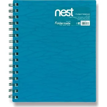 Blok Spirálový blok FolderMate Nest A5, linkovaný, 120 listů - modrý