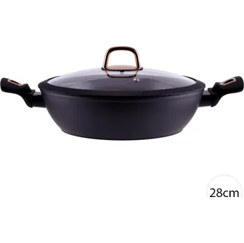 Pánev Perfect Home Granitová hluboká pánev na indukci s poklicí 28cm, Golden Line, 10442