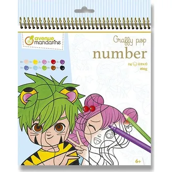 omalovánky Omalovánky Avenue Mandarine Graffy Pop Number - Manga