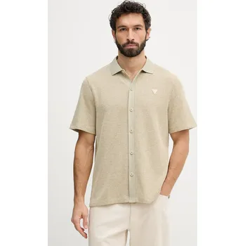 Pánská košile Guess košile pánská M6GP09.K3078 béžová 80X, vel. XXL