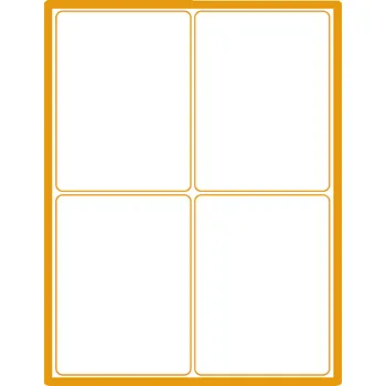 Samolepící etiketa 35 00375 - Print Etiketa A4, 99,1 mm x 144 mm, Lesklý papír, 4 etikety na archu, Balení - 100 ks