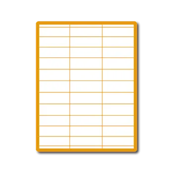 Samolepící etiketa 35 00415 - Print Etiketa A4, 70 mm x 25,4 mm, Oranžová reflexní, Papír, 33 etiket na archu, Balení - 100 ks