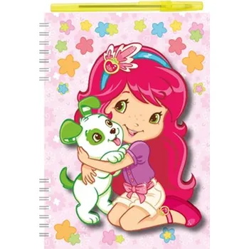 Dětské zboží Strawberry - Zápisník A5 s efektem 3D + pero