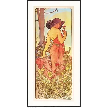 Pohled Alfons Mucha – Carnation, dlouhý