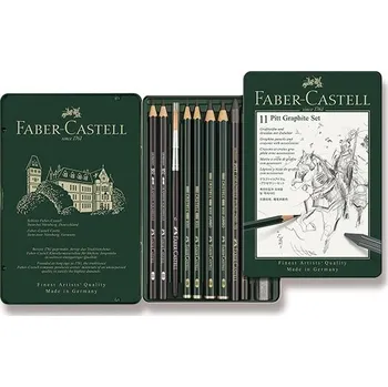 Kancelářské potřeby Grafitová tužka Faber-Castell Pitt Graphite - sada 11 kusů