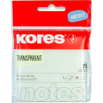 Dětské zboží Kores Transparentní samolepicí bloček 75x75 mm