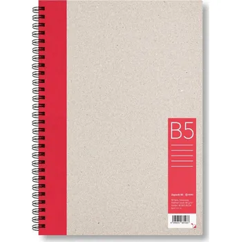 Dětské zboží Zápisník B5 linka, červený, 50 listů
