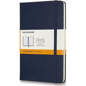 Blok Zápisník Moleskine - tvrdé desky, M, linkovaný - modrý