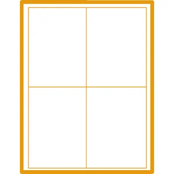 Speciální papír 35 00131 - Print Etiketa A4, 100 mm x 124 mm, 4 etikety na archu - Balení 100 ks