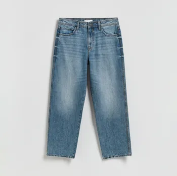 Pánské džíny Reserved - Džíny baggy se sepraným efektem - modrá - YV149-55J - YV149-55J-30