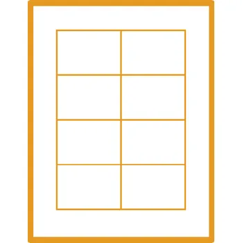 Speciální papír 35 00225 - Print Etiketa A4, 90 mm x 70 mm, 8 etiket na archu - Balení 100 ks