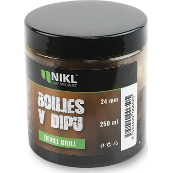 Nikl Boilies v Dipu Devill Krill 250g Průměr: 24mm