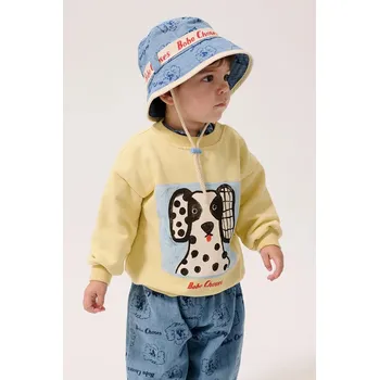 Klobouk Dětský bavlněný klobouk Bobo Choses Pickles The Dog 126AH007 modrá 55X, vel. 50