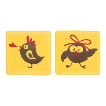 Čokoláda Set kuřátek z bílé čokolády 12ks