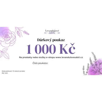 Dárkový potravinový koš BIO Levandule Chodouňská - Dárkový poukaz v hodnotě 1 000 Kč
