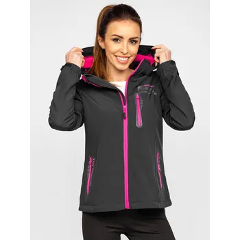 Dámská větrovka Grafitová damská přechodová softshellová bunda Bolf HH027 - L
