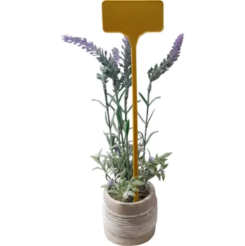 Sadbovač 32 00994 - Etiketa zahradnícka zapichovací, tabuľka 70 x 35 mm, výška: 290 mm, Materiál: plast žltý